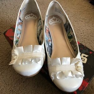 Alana White Ballet Style Flats by Fergie